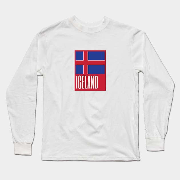 Iceland Country Symbols Long Sleeve T-Shirt by kindacoolbutnotreally